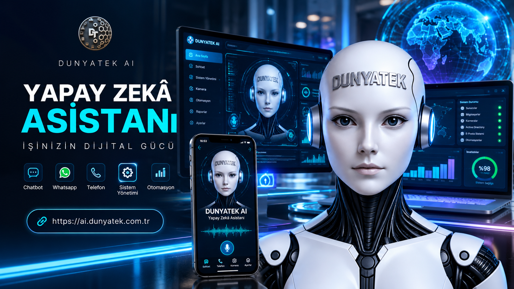 DUNYATEK AI – Kurumsal Yapay Zekâ ve Akıllı Otomasyon Platformu